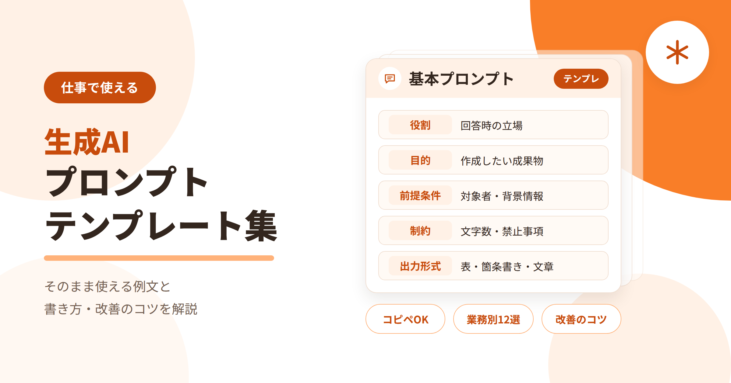 生成AIのプロンプトテンプレート集と仕事で使える例文