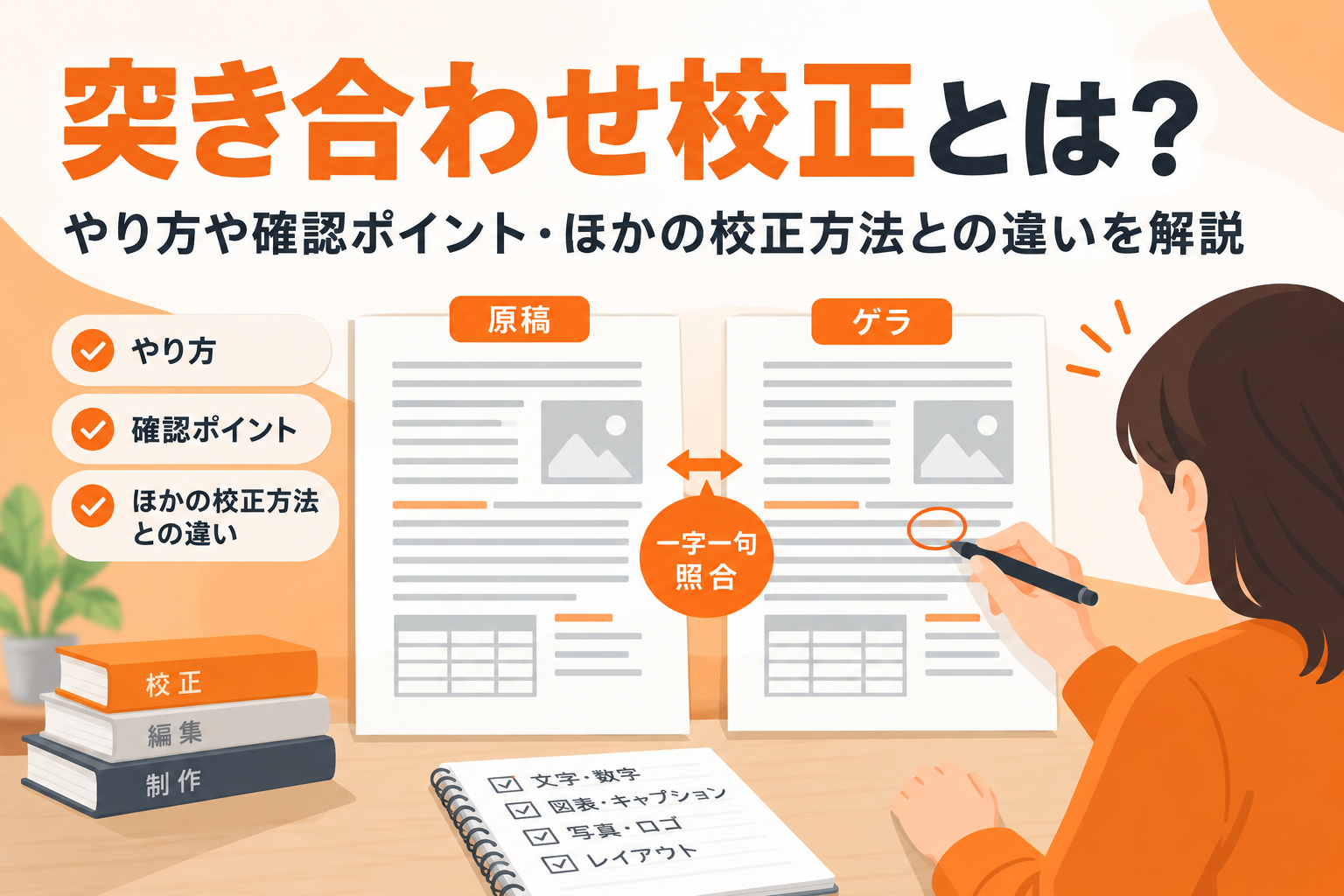 突き合わせ校正とは？やり方や確認ポイント・ほかの校正方法との違いを解説